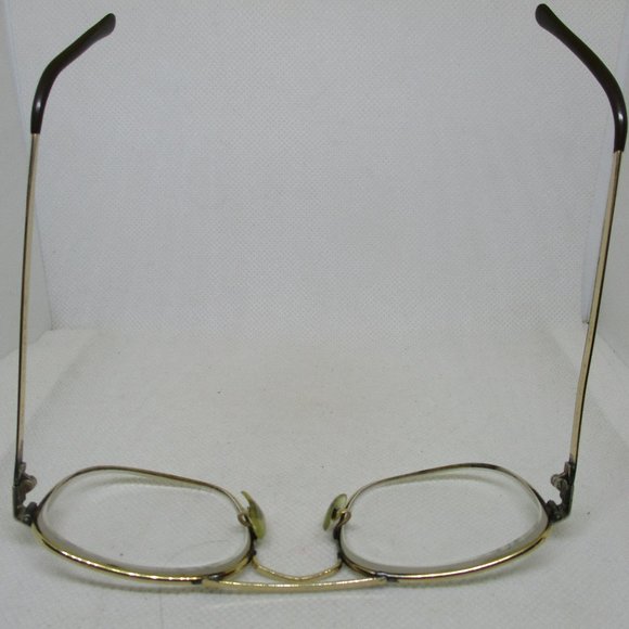 12KGF Eyeglasses 12K Yellow Gold-Filled Aviator Style Eyeglasses Mens Eyeglasses - Picture 9 of 11